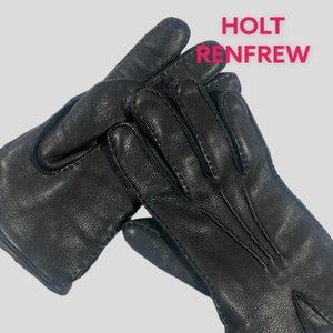 HOLT RENFREW LAMBSKIN DRIVING GLOVES (SZ 7) (GUC)